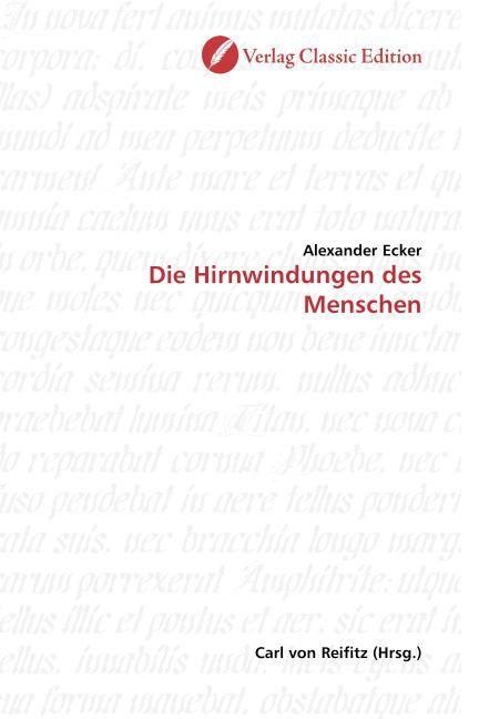 Produktbild Die Hirnwindungen des Menschen (Deutsch, Alexander Ecker, 2010)