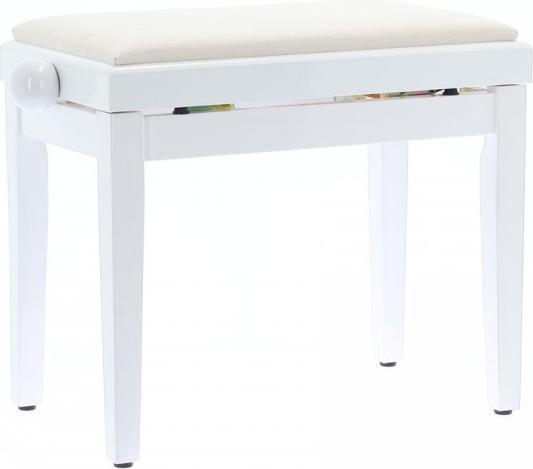Produktbild Quik Lok PB/010 WH L Klavierbank aus Holz, weiss glänzend