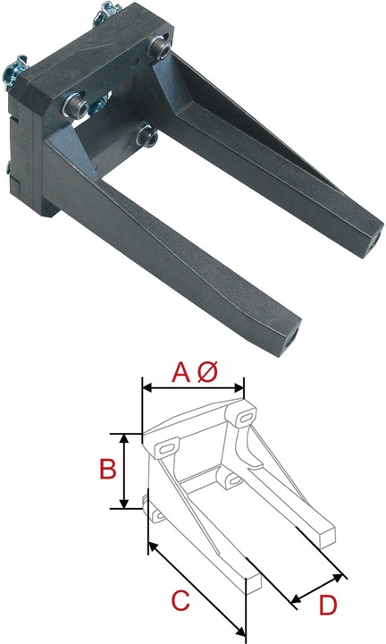 Actual product image Modellbau Lindinger engine mount adjustable 60/128mm nylon