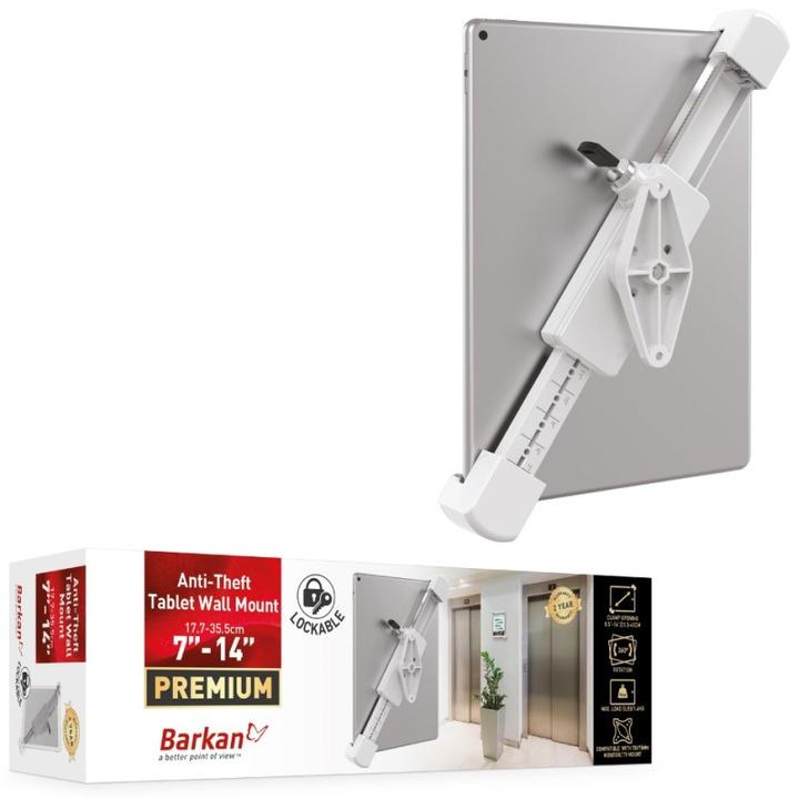 Produktbild Barkan Tablet Wandhalter 7-14", abschliessbar, weiss