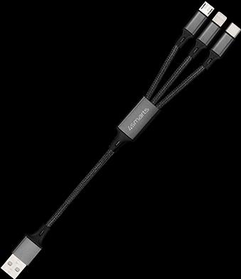 Immagine prodotto 4smarts Cavo multi-caricabatterie 3 in 1 (0.20 m, USB 2.0)