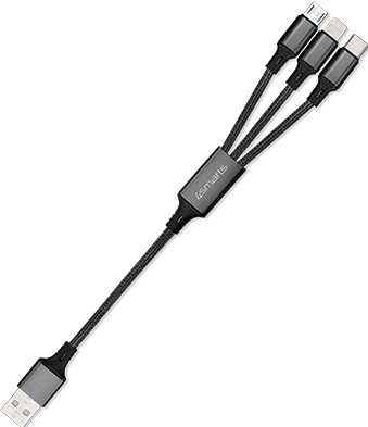 Actual product image 4smarts 3-in-1 multi charger cable (0.20 m, USB 2.0)