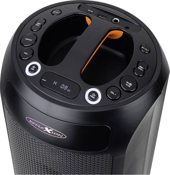 Actual product image Reflexion PSX30BT Disco speaker with radio, Bluetooth, USB, AUX-IN and rechargeable battery (PSX30BT) (Active)