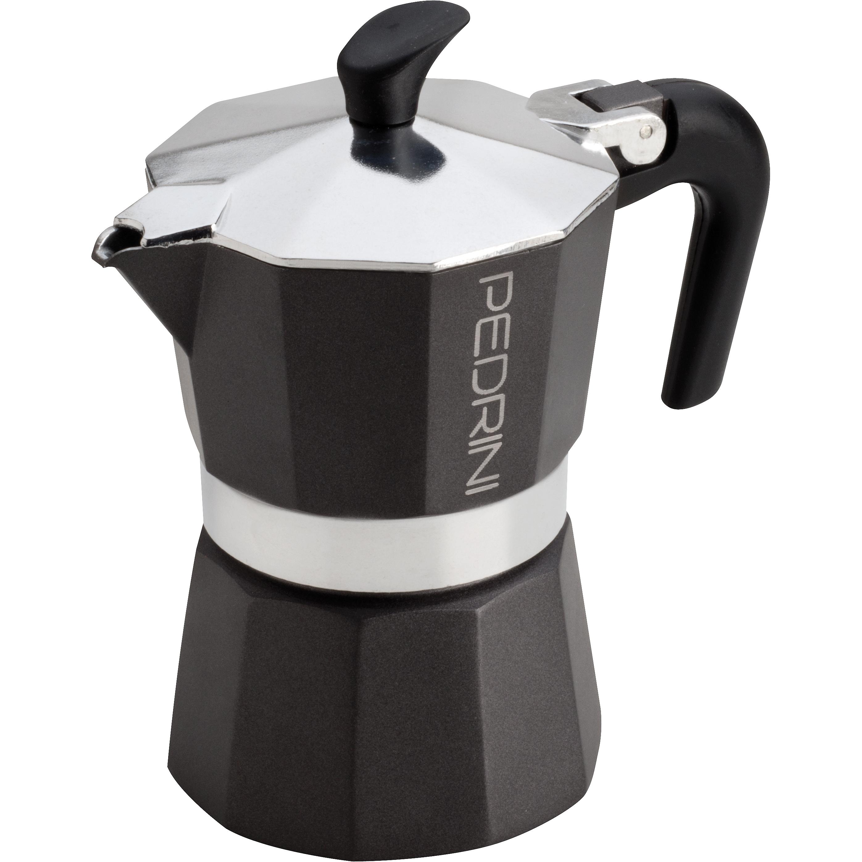 Pedrini 9113 Manuelle Kaffeemaschine Mokka-Kanne Anthrazit, Macchina da caffè (americano), Grigio