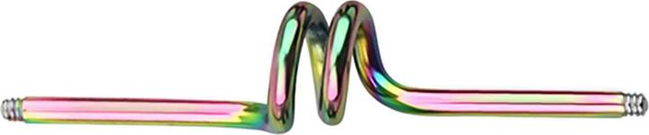 Image du produit Star Piercing Barre Barbell colorée twister (sans laiton, Acier chirurgical 316L)