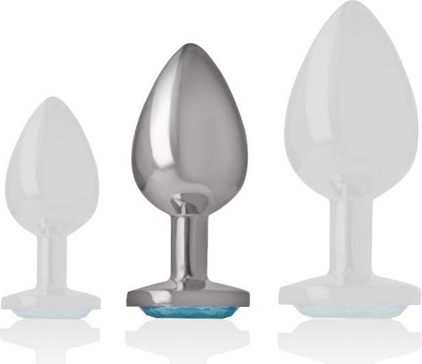 Produktbild Intense Analplug Metall Aluminium Herz N Blau Grösse M