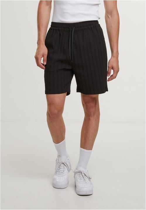 Image du produit Urban Classics Tonal Striped Structured Resortshorts black S (S)