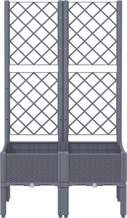 Image du produit vidaXL Pflanzkübel mit Rankgitter PP