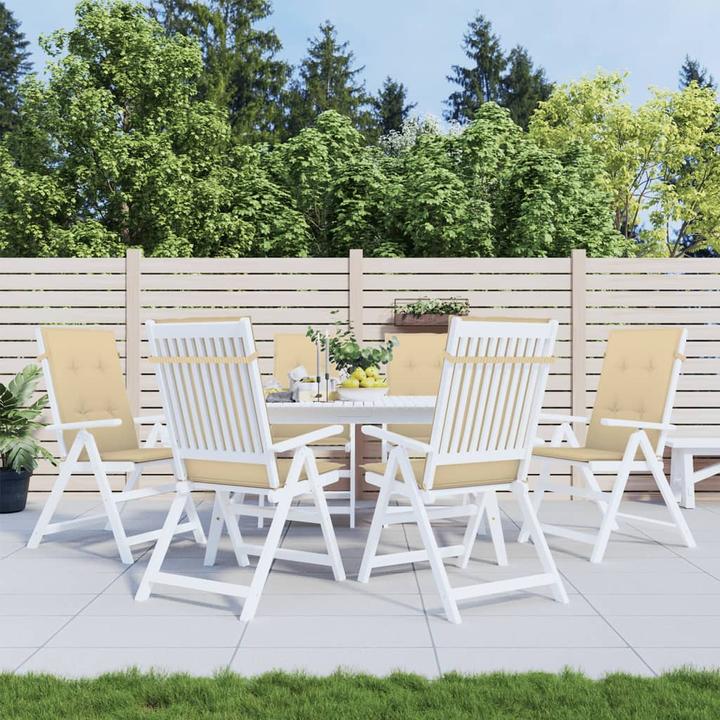 Actual product image vidaXL High-back cushions 6 pcs. fabric (120 x 50 x 4 cm)