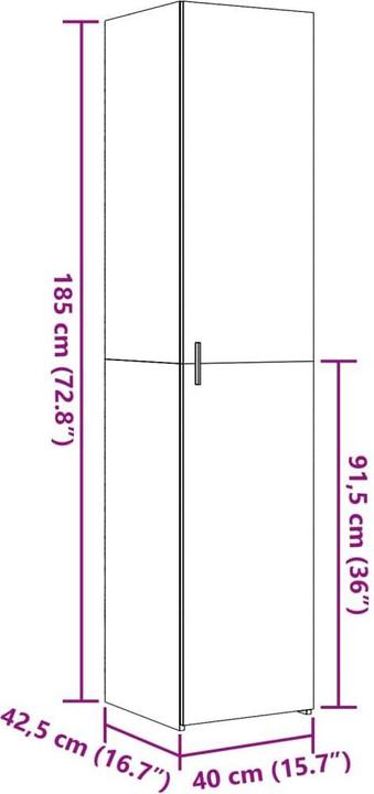 Image du produit vidaXL Highboard (42.50 x 40 x 185 cm)