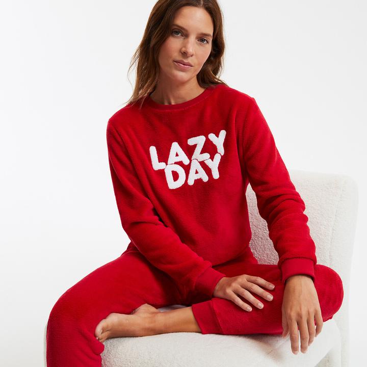 Actual product image So'home Fleece pyjamas with lettering (50)
