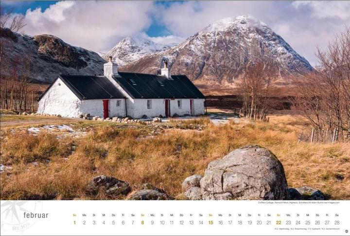 Actual product image Schottland Globetrotter Kalender 2026 - Von wilden Küsten, Seen und Bergen (Hardcover, German)