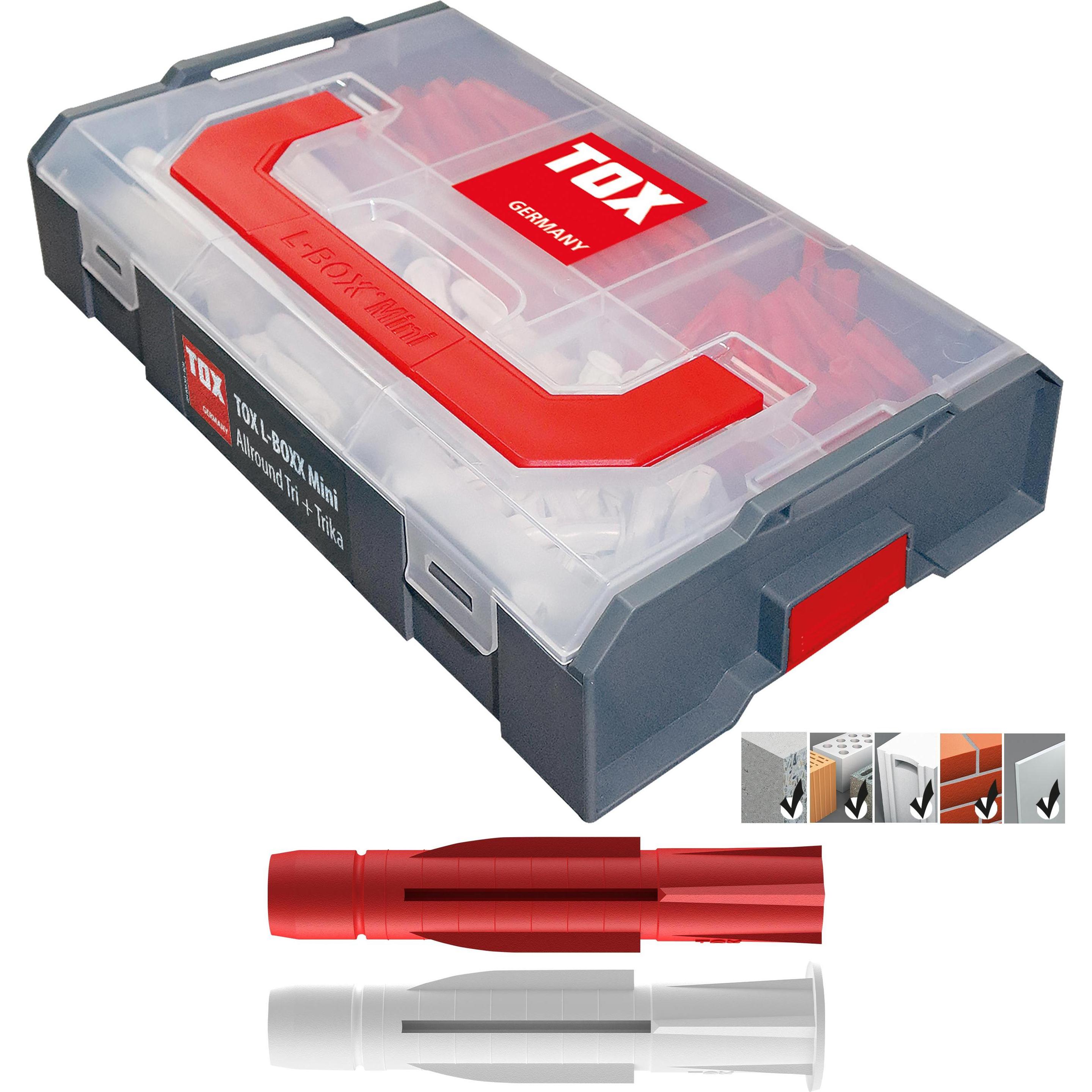 Tox, Dübel, Dübel Sortiment L-Boxx Mini Allround Tri+Trika, 200 Stück (200 Stk.)