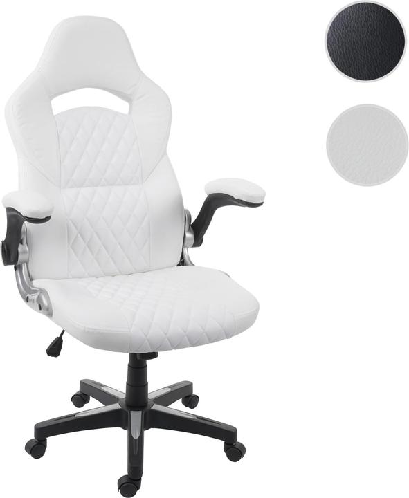 Image du produit Swisshandel24 Chaise de bureau en similicuir - blanc - 65247 (43 - 52 cm)