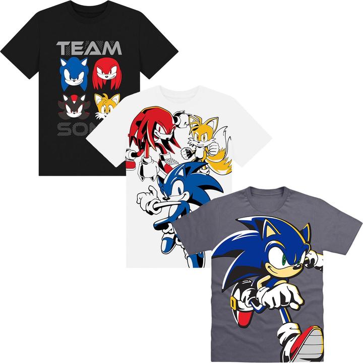 Produktbild Sonic The Hedgehog Team Sonic TShirt (3erPack) (104)