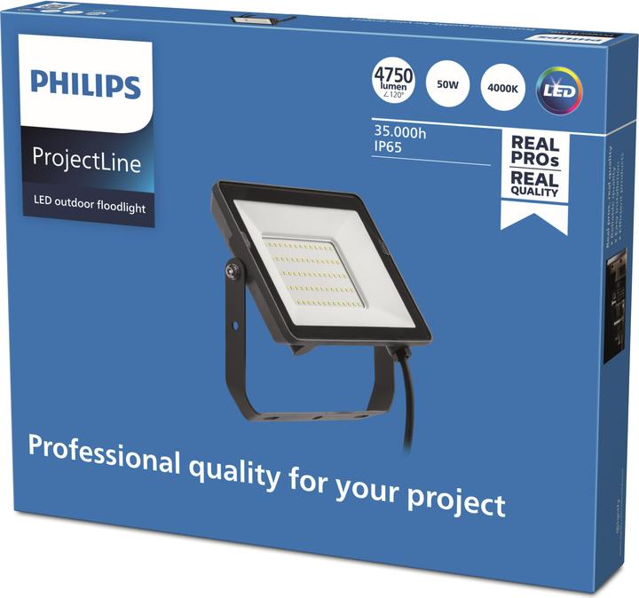Image du produit Philips ProjectLine 8719514954540 Projecteur à LED 50 W blanc naturel (4750 lm, IP65)