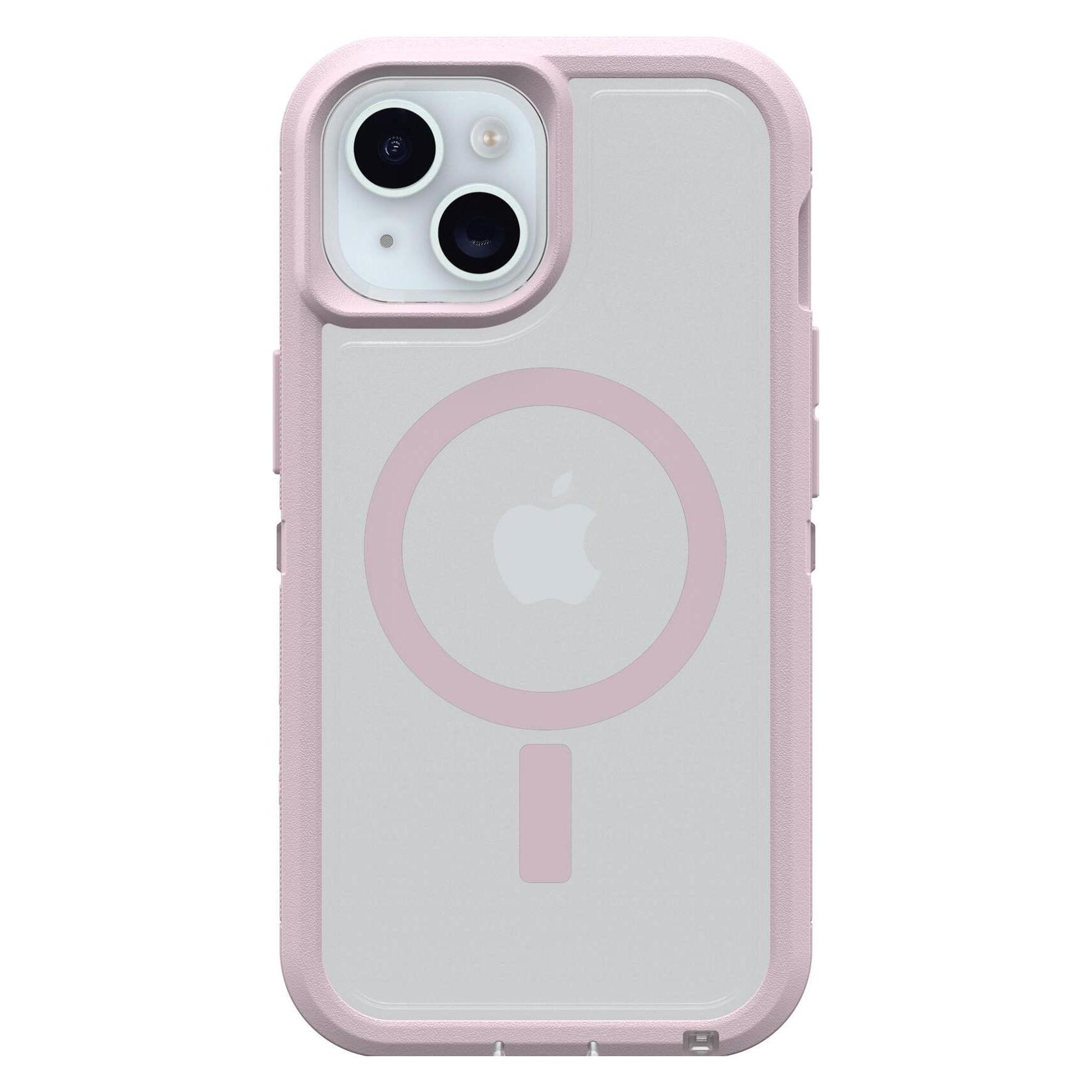 OtterBox Defender Xt Mit MagSafe (Apple IPhone 13, Apple IPhone 14, Apple IPhone 15, Apple IPhone 16e), Smartphone Hülle, Transparent, Rosa