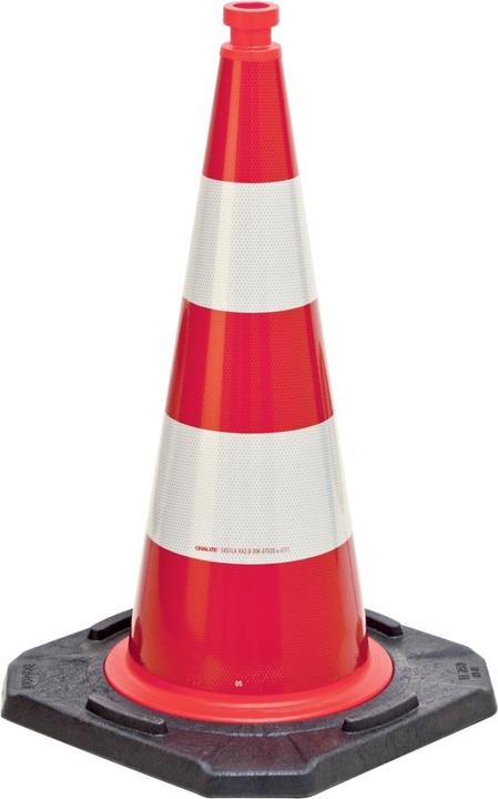 HP Autozubehör Verkeerskegel TL hoogte 500 mm BAST getest, 2 stroken 33 x 33 cm