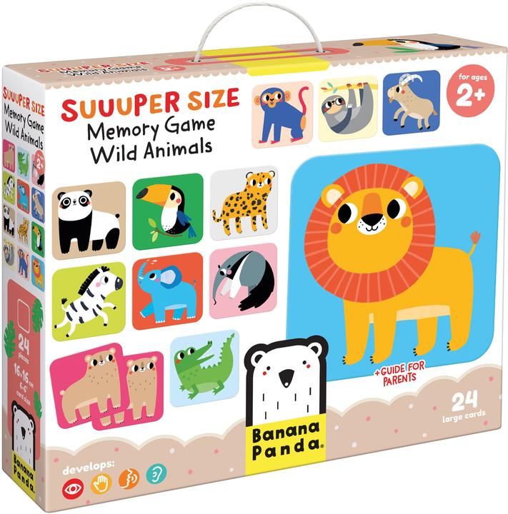 Actual product image Banana Panda Super size memo game wild animals 2+