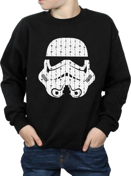 Produktbild Star Wars Christmas Stormtrooper Helmet Sweatshirt Jungen (140, 146)