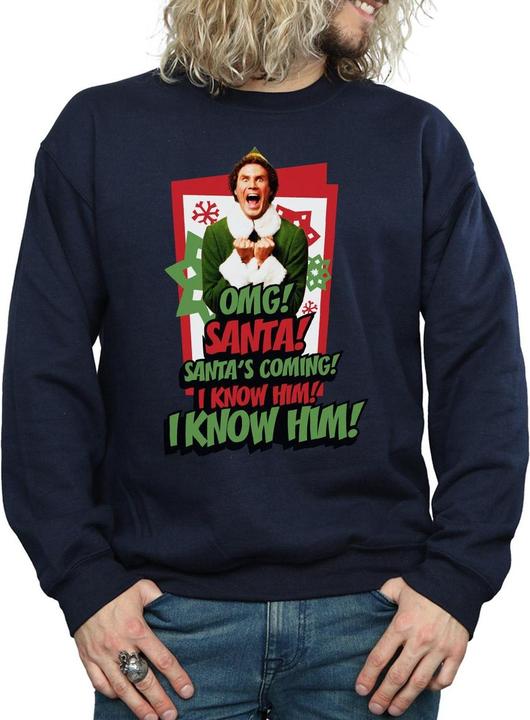 Actual product image Elf Mens OMG Santa Sweatshirt (3XL)