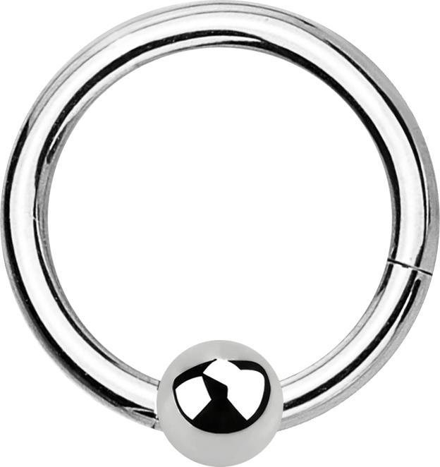 Image du produit Star Piercing Micro anneau segment pliable argent avec boule (Acier chirurgical 316L, sans laiton)