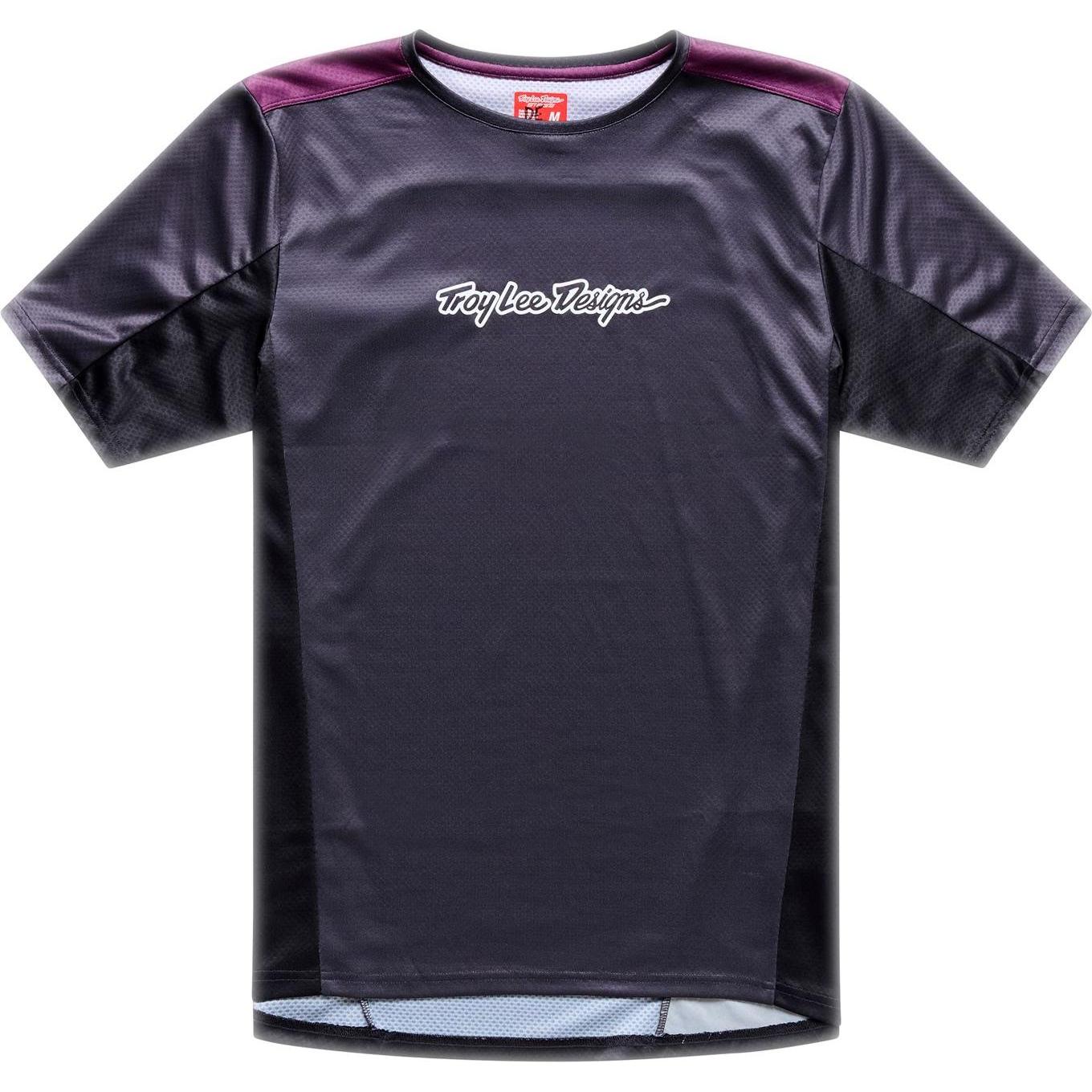 Troy Lee Designs, Uomini, Maglia ciclismo, Stage SS Jersey, Signature, carbon, L (L), Nero, Grigio, L