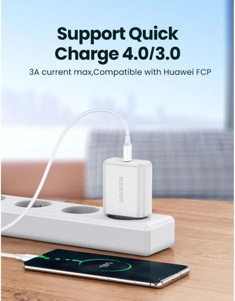 Produktbild Ugreen USB-C Power Delivery QC 3.0 20V 3A 60W (1 m, USB 2.0, 60 W)
