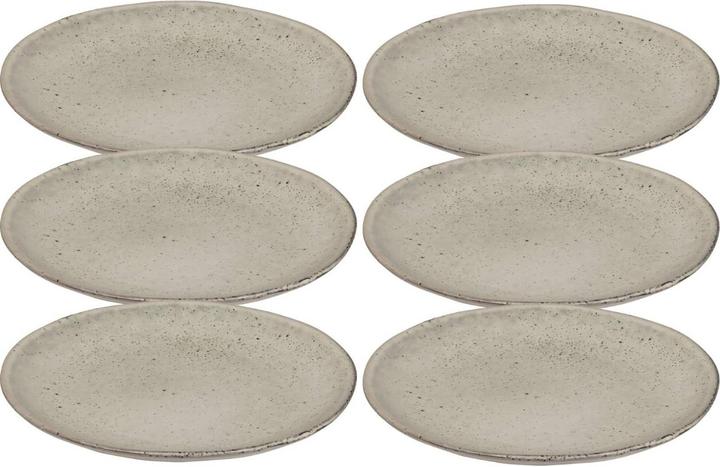 Actual product image Broste Copenhagen NORDIC SAND dessert plate 20 cm Set6 (6 x, 20 cm)