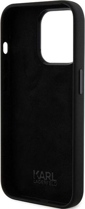 Actual product image Karl Lagerfeld KLHCP15LSDHKCNK iPhone 15 Pro 6.1" czarny/black Silicone Karl&Choupette Head (Apple iPhone 15 Pro)