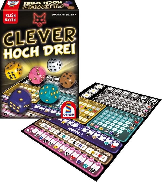 Produktbild Schmidt Spiele Clever hoch Drei (Deutsch, Englisch, Französisch, Italienisch, 1 - 4 Spieler)