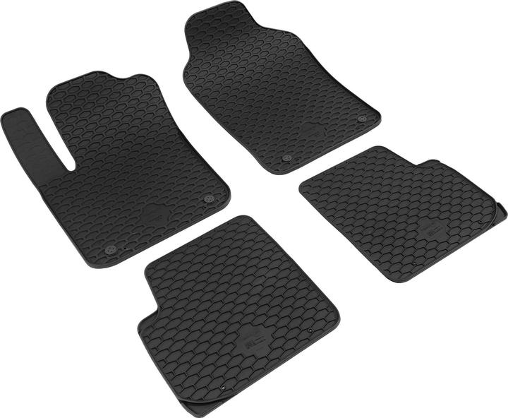 Produktbild Walser Gummimatten passend für Fiat 500 2007-Heute, Fiat 500C 2009-Heute (2 Vordermatten + 2 Rückmatten)