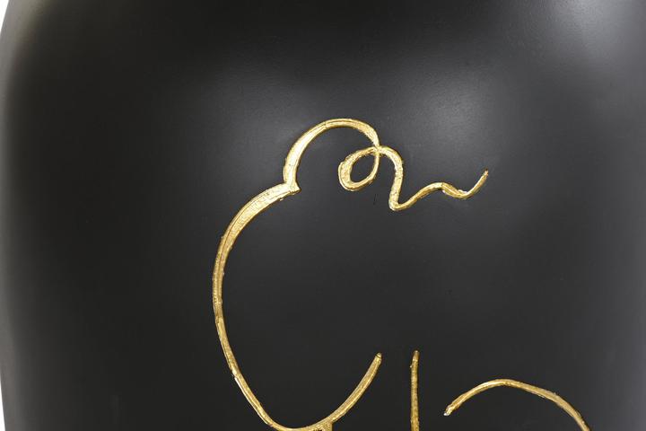 Actual product image DKD Home Decor Vase Lady Black Resin Modern (34 x 34 x 73,5 cm)