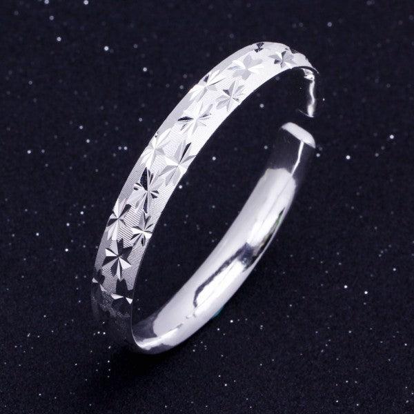 Produktbild Hermex LUXUS mit Platin veredelt Armreifen Armband Charms Zirkonia - Platin (21 cm, Kupfer-Nickellegierung)