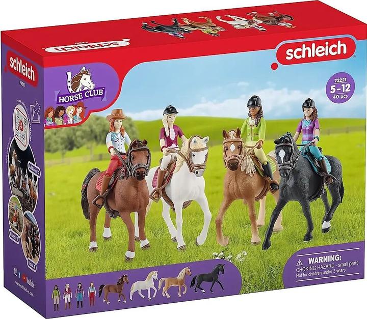 Image du produit Schleich Promenade à cheval avec 4 personnages mobiles et 4 chevaux