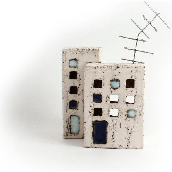 Rozos, Deko Objekt, Doppeltes Mehrfamilienhaus klein