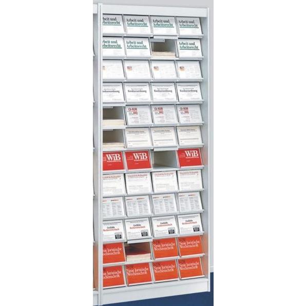 Thumbnail - Kerkmann, Prospektständer, Media-Zeitschriftenschrank, 48 F„cher, lichtgrau (A4)