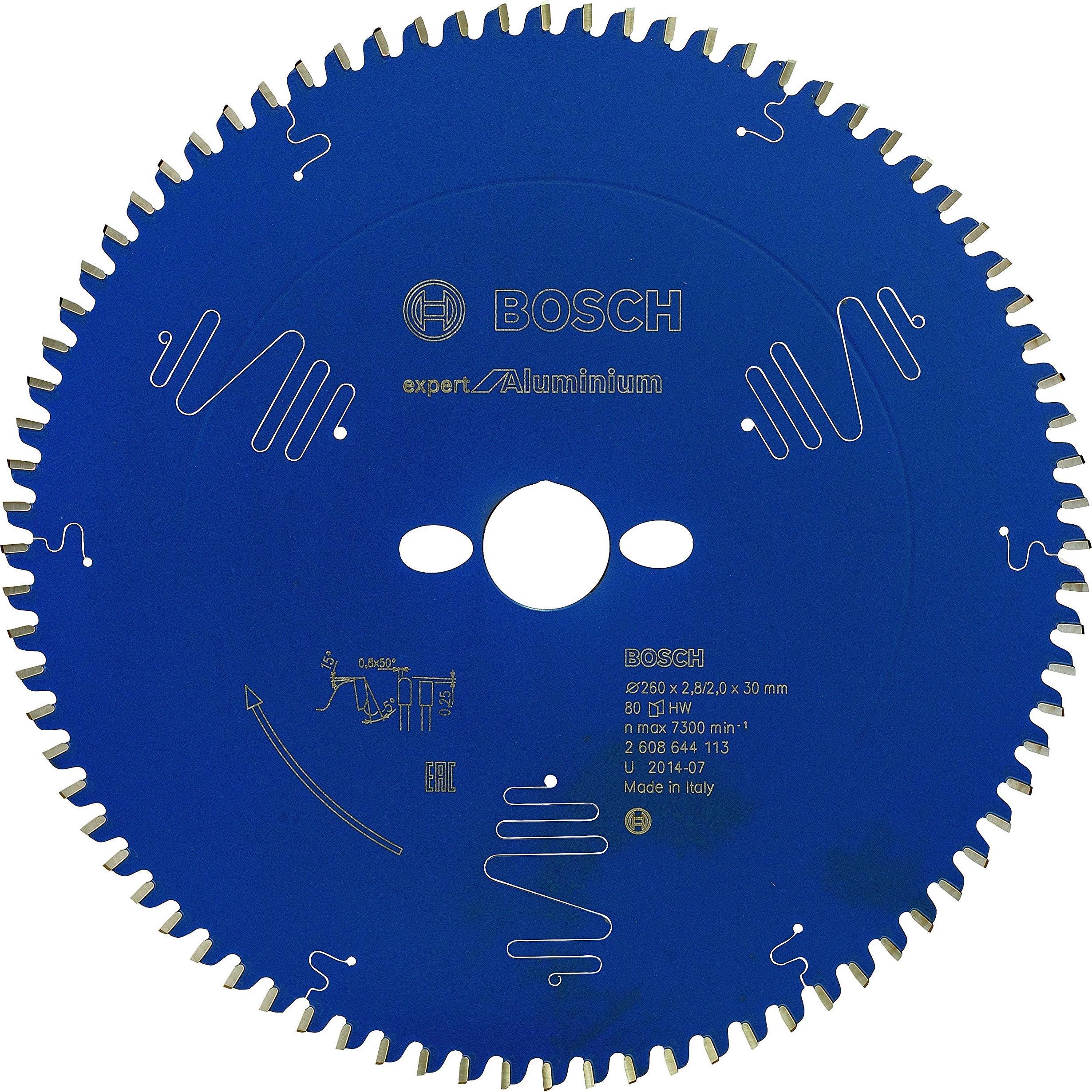 Bosch Professional Zubehör, Sägeblatt, Kreissägeblatt Expert for Aluminium, 260 x 30 x 2,8 mm, 80