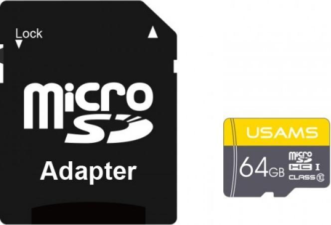 Actual product image Usams Karta Micro SDHC 64 GB Class 10 U1 (ZB119TF01) (64 GB, microSDHC, U1)