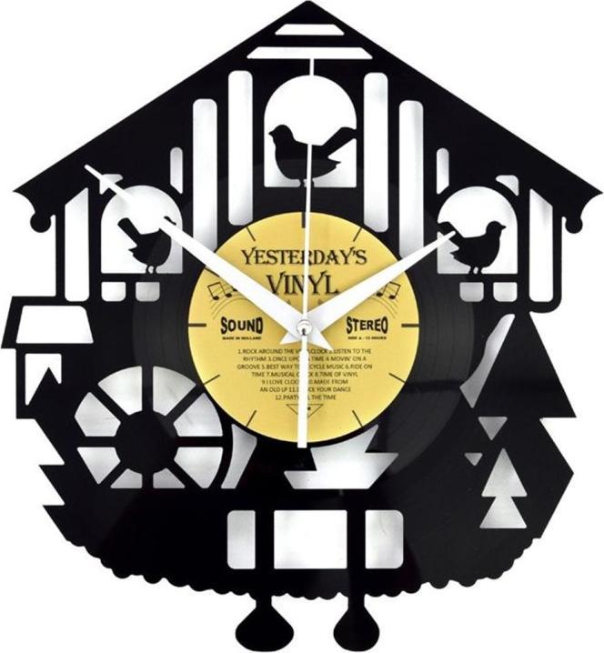 Actual product image Wall Clock Cuckoo Ø 30 cm, Gold/Black, Shape: Round (30 cm)