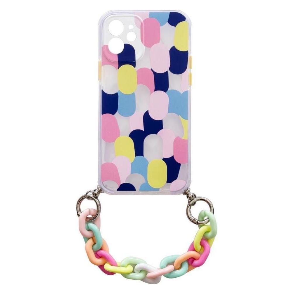 Hurtel Color Chain Case Gel Flexibele Elastische Hoes Met Een Ketting Hanger Voor IPhone 13 Pro Max (Apple IPhone 13 Pro Max), Smartphonehoes,