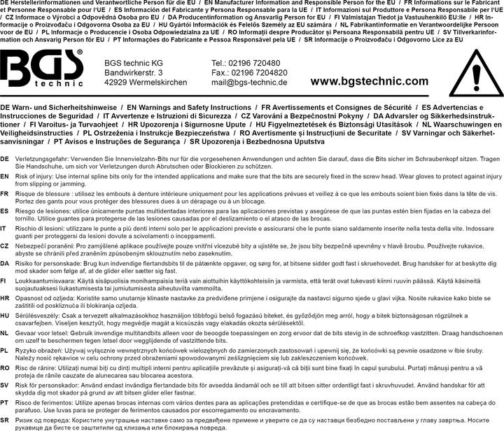 Produktbild BGS Kraft-Bit-Einsatz (Innenvielzahn)