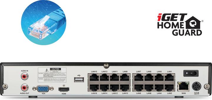 Actual product image iGet HOMEGUARD HGNVK164908 - Kamerový systém HOMEGUARD HGNVK164908 s rozlišením Ultra HD 4K (3 (3840 x 2160 pixels)