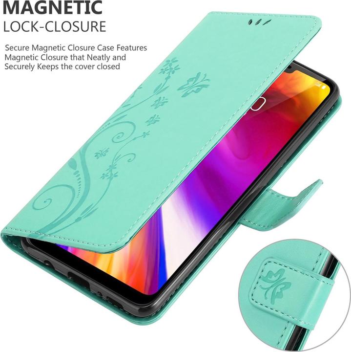 Actual product image Cadorabo Flower Book Case for LG G7 ThinQ / FIT / ONE (G7 ThinQ, LG G7 Fit, OnePlus X)