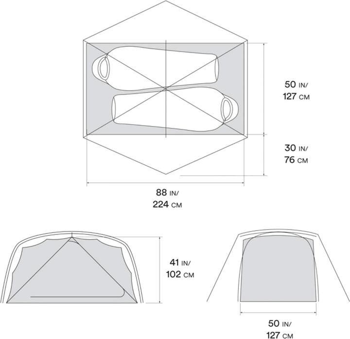 Actual product image Mountain Hardwear Aspect 2 (Dome tent, 1.43 kg, 2 persons)