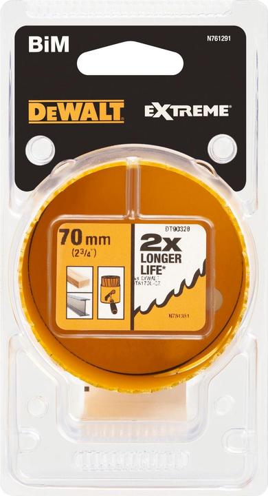 Produktbild DeWalt Lochsäge BiMetall EXTREME 70mm (70 Millimeter)