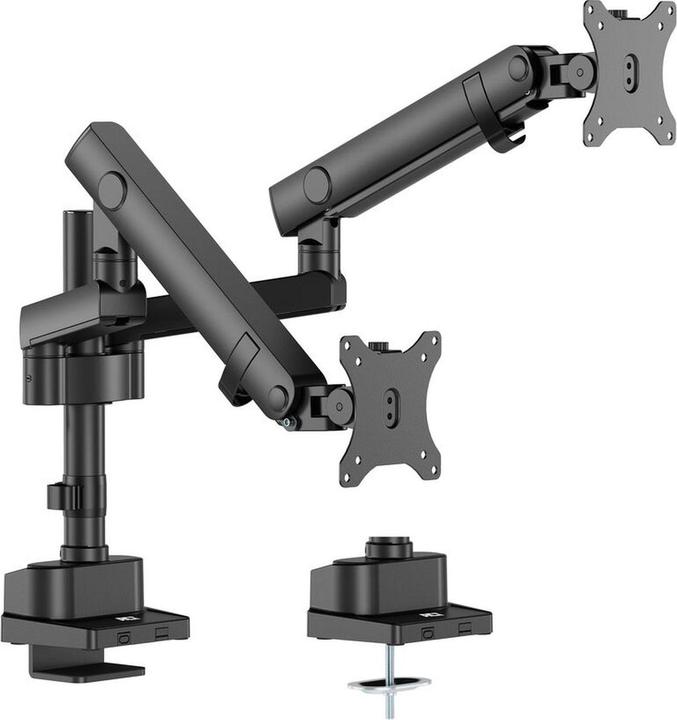 ACT Dual monitor arm office solid pro, with mechanical spring (Floor stand, 35", 24 kg)