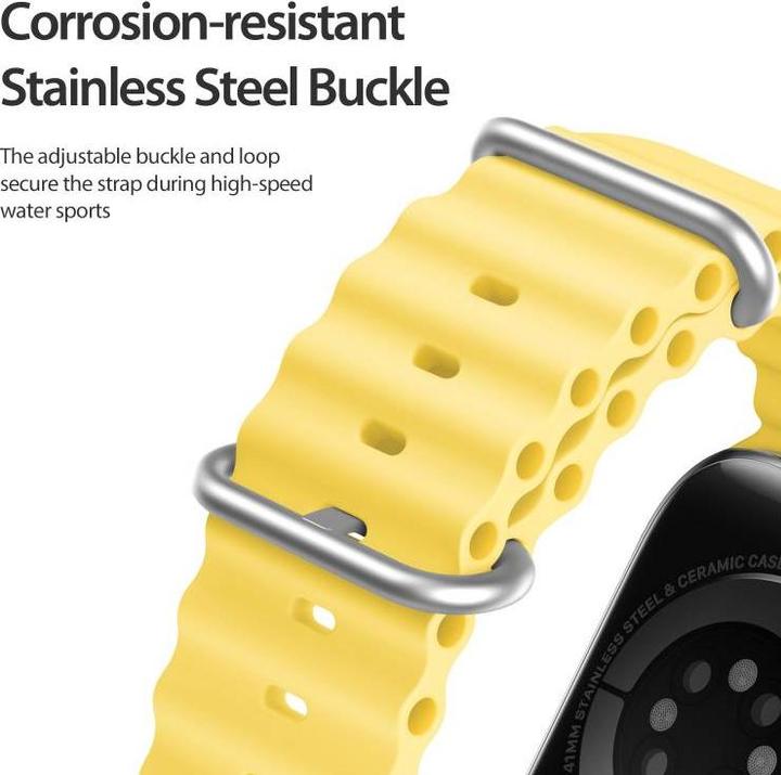 Actual product image Dux Ducis Strap Watch Strap 8 / 7 / 6 / 5 / 4 / 3 / 2 / SE (41 / 40 / 38mm) Silicone Band Bracelet Y (38 mm, 40 mm, 41 mm, Silicone (liquid), Stainless steel)