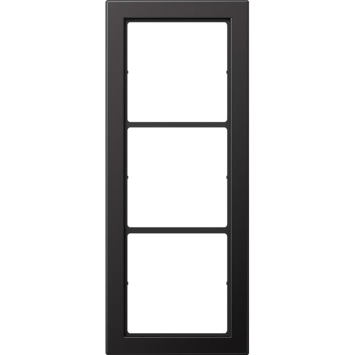 Thumbnail - JUNG, Zubehör Schalterprogramm, Einbaurahmen 3f alu LS / FLAT DESIGN FDAL2983D