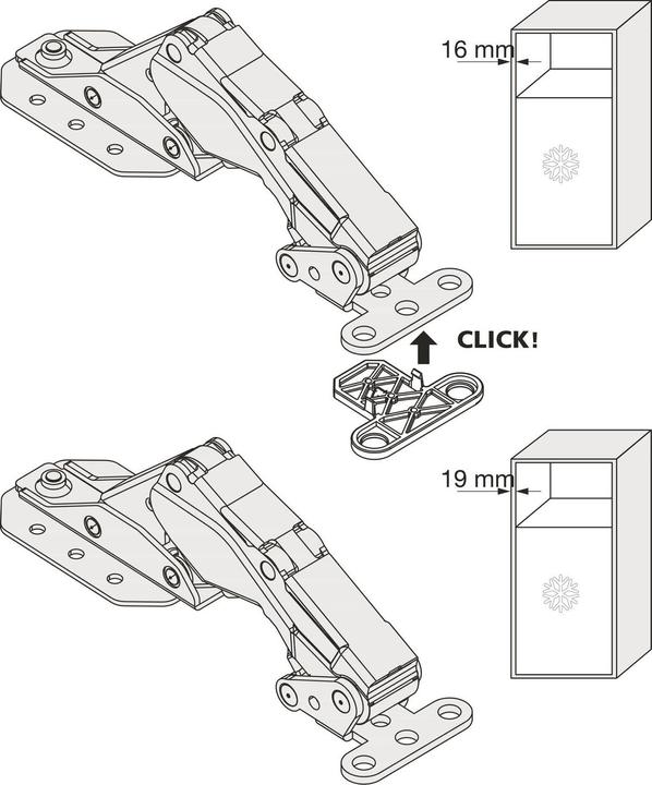 Produktbild Hettich Führungsscharnier Kamat 115°